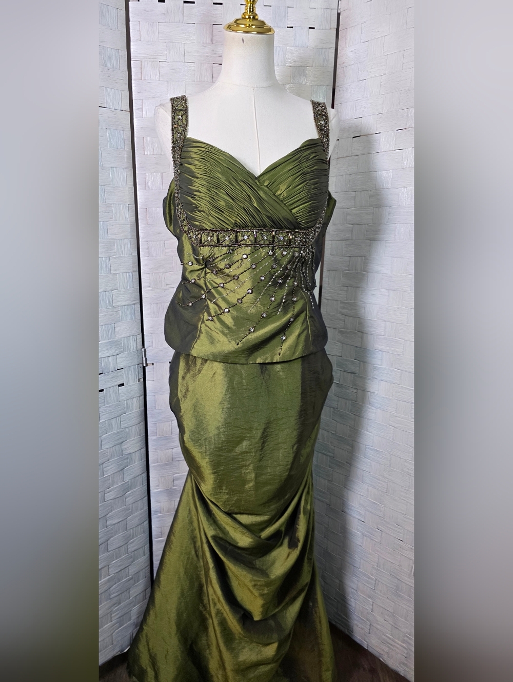 Maggie Sottero Y2K-era Embellished Evening Gown